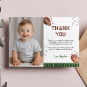 Football 1e Verjaardagsfoto Dank u kaart