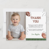 Football 1e Verjaardagsfoto Dank u kaart