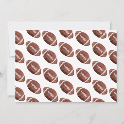 Football 1e Verjaardagsfoto Dank u kaart (Achterkant)