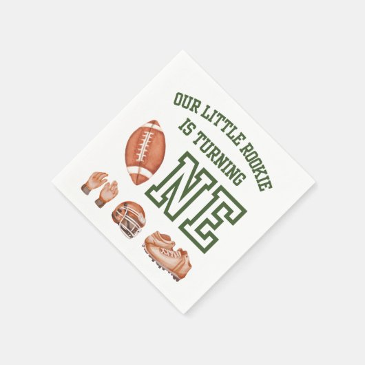 Football 1e Verjaardagsjongens Waterverf Servet (Hoek)