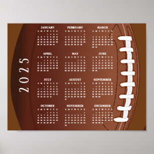 Football 2025 Kalender Poster