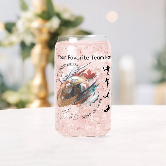 Football 2026 Can Glass – Mexico USA Canada Design Blikvorm Glas (Insitu (Huwelijk))
