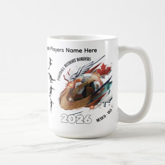Football 2026 Coffee Mug– Mexico USA Canada Design Koffiemok (Rechts)