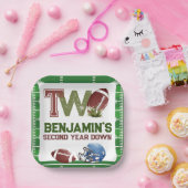 Football 2e jaar down Birthday Papieren Bordje (Feest)