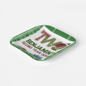 Football 2e jaar down Birthday Papieren Bordje (Gebogen)