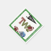 Football 2e jaar down Birthday Servet (Hoek)