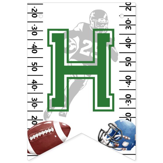 Football 2e jaar down Birthday Vlaggetjes (Tweede vlag)