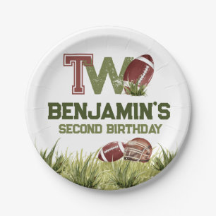 Football 2e jaar Down Football BIrthday Party Papieren Bordje
