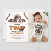 Football 2e verjaardag foto uitnodiging (Voorkant)