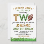 Football 2e verjaardagsfeestuitnodiging kaart (Voorkant)