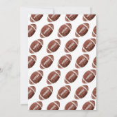 Football 2e verjaardagsfeestuitnodiging kaart (Achterkant)