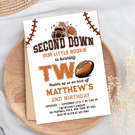 Football 2e verjaardagsfeestuitnodiging kaart