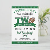 Football 2e Verjaardagsuitnodiging Wit Kaart (Staand voorkant)