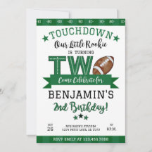 Football 2e Verjaardagsuitnodiging Wit