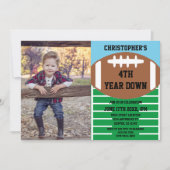 Football 4e jaar na geboorte kaart (Voorkant)