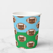 Football 4e jaar na geboorte papieren bekers (Achterkant)