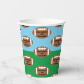 Football 4e jaar na geboorte papieren bekers (Voorkant)