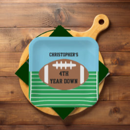 Football 4e jaar na geboorte papieren bordje