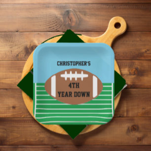 Football 4e jaar na geboorte papieren bordje