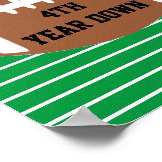 Football 4e jaar na geboorte poster (Hoek)