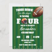 Football 4e Verjaardag American Sports Touch Down Kaart (Voorkant)
