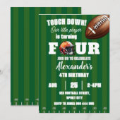 Football 4e Verjaardag American Sports Touch Down Kaart (Voorkant / Achterkant)