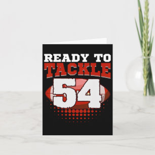 Football 54e Verjaardag Speler Tackle Team Sport T Kaart