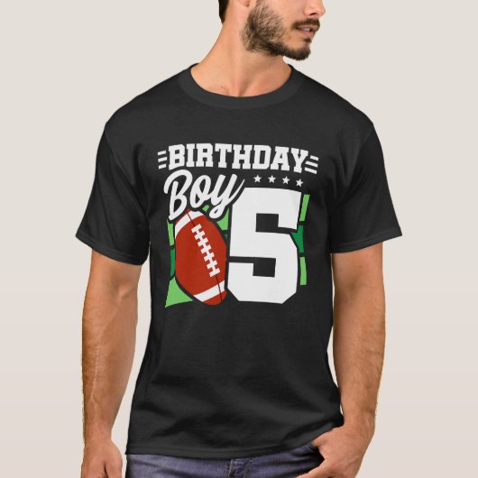 Football 5 jaar oud kind 5 jaar t-shirt (Voorkant)