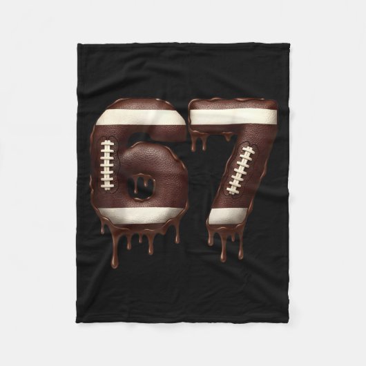 Football 67 Funny Six Seven 6 7 Meme  Fleece Deken (Voorkant)