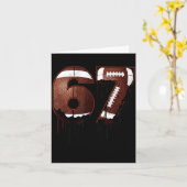 Football 67 Six Seven Funny Gen Alpha Meme Drip Kaart (Gele Bloem)