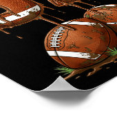 Football 67 Six Seven Meme Funny 6-7 Drip American Poster (Hoek)