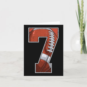 Football 7e verjaardag Jongen 7 Zeven jaar oud Kaart