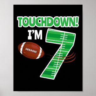 Football 7e Verjaardag Party Player Game Lover Tea Poster