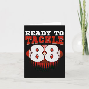 Football 88e Verjaardag Speler Tackle Team Sports Kaart