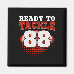 Football 88e Verjaardag Speler Tackle Team Sports  Magneet