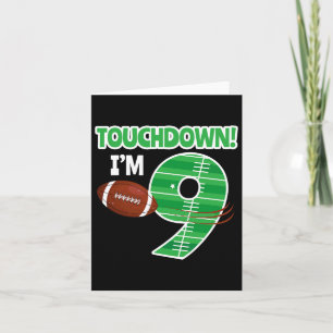 Football 9e Verjaardag Party Player Game Lover Tea Kaart