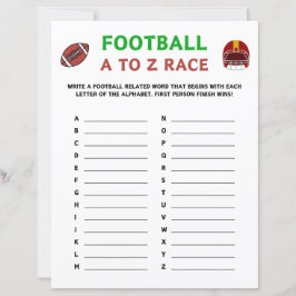 Football A tot Z Race Game