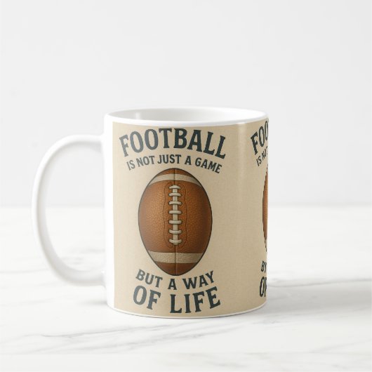 Football, a way of life koffiemok (Links)