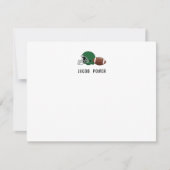 Football Aangepaste monogram hoofdletters Notitiekaartje (Voorkant)