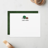 Football Aangepaste monogram hoofdletters Notitiekaartje (Voorkant / Achterkant in situ)