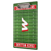 Football Aangepaste monogram kleuren RED Klembord (Links)