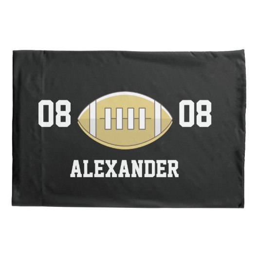 Football Aangepaste monogram Kussensloop (Achterkant)