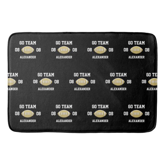 Football Aangepaste monogram naam Go Badmat (Voorkant)