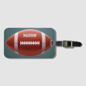 Football Aangepaste naam Bagagelabel (Voorkant (horizontaal))