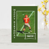 Football - Aangepaste naam Birthday Kaart (Gele Bloem)