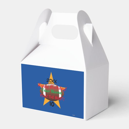 Football - Aangepersonaliseerde verjaardagskaart H Bedankdoosjes (Achterkant)