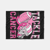 Football Aanpak Borstkanker Roze Borstkanker A Fleece Deken (Voorkant (Horizontaal))