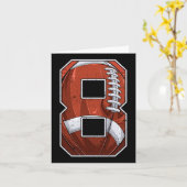 Football Achtste 8ste Verjaardagsjongen Acht 8 jaa Kaart (Gele Bloem)