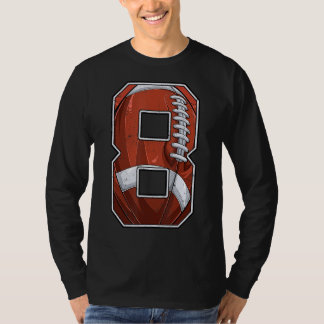 Football Achtste 8ste Verjaardagsjongen Acht 8 jaa T-shirt