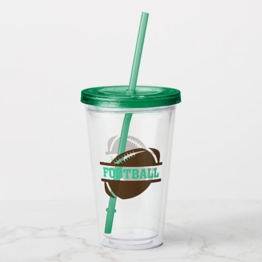 Football Acryl Drinkbeker (Achterkant)